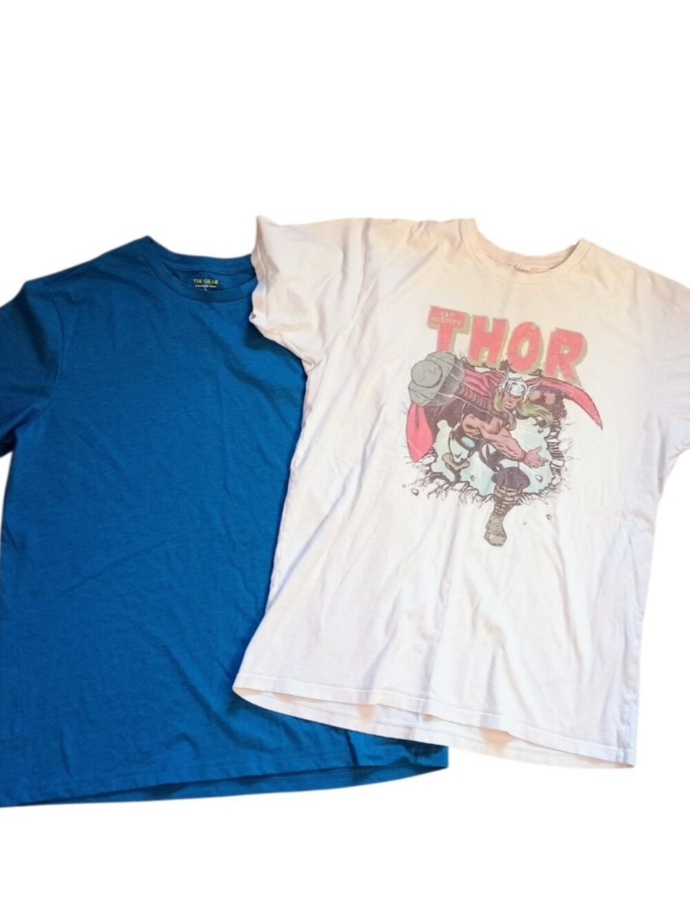 Men's Short Sleeve T-shirt Bundle Size Large - Marvel Thor and Blue Tek Gear